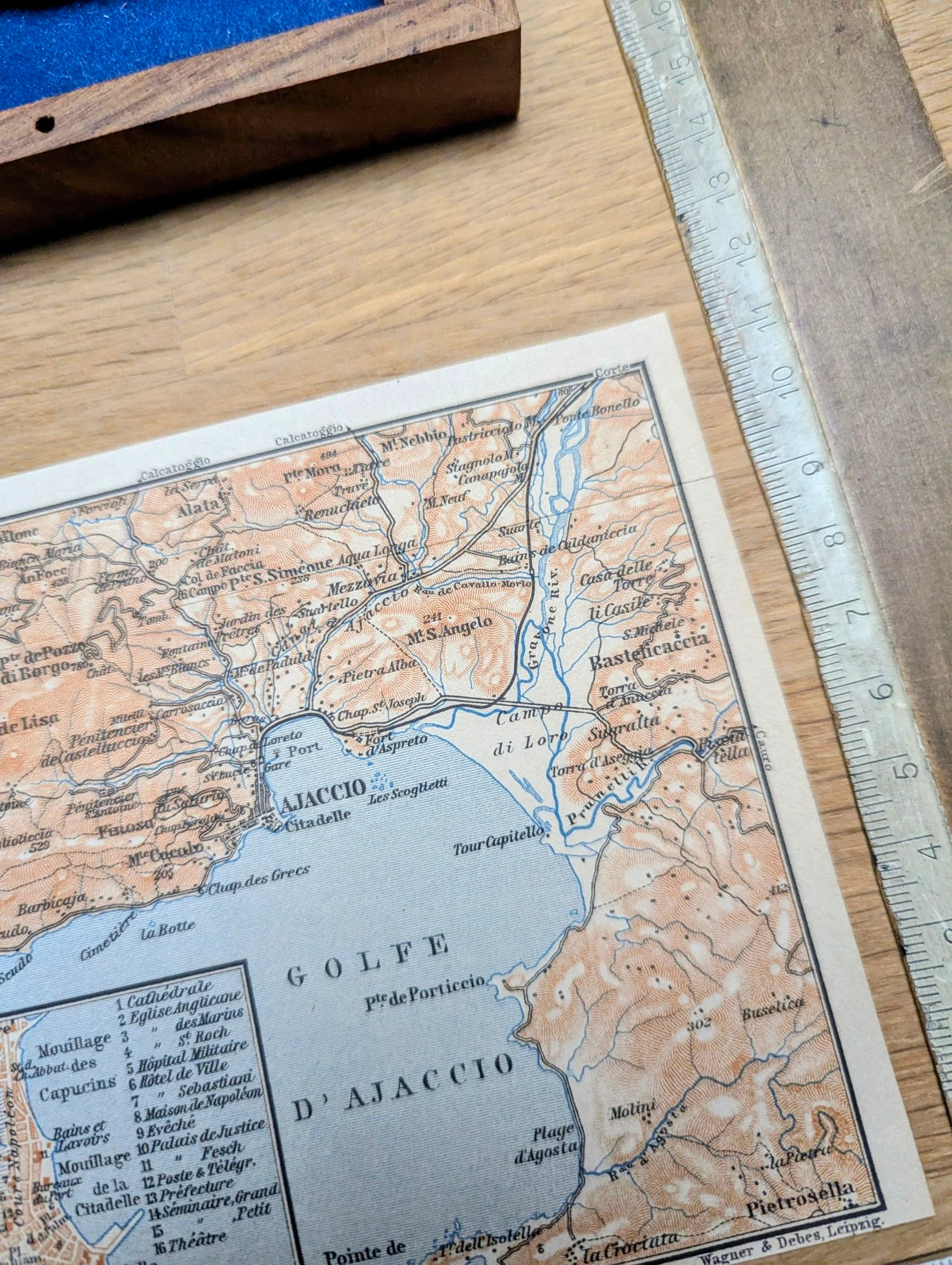 O Golfo de Ajaccio, mapa original impresso em 1906 – photo 8